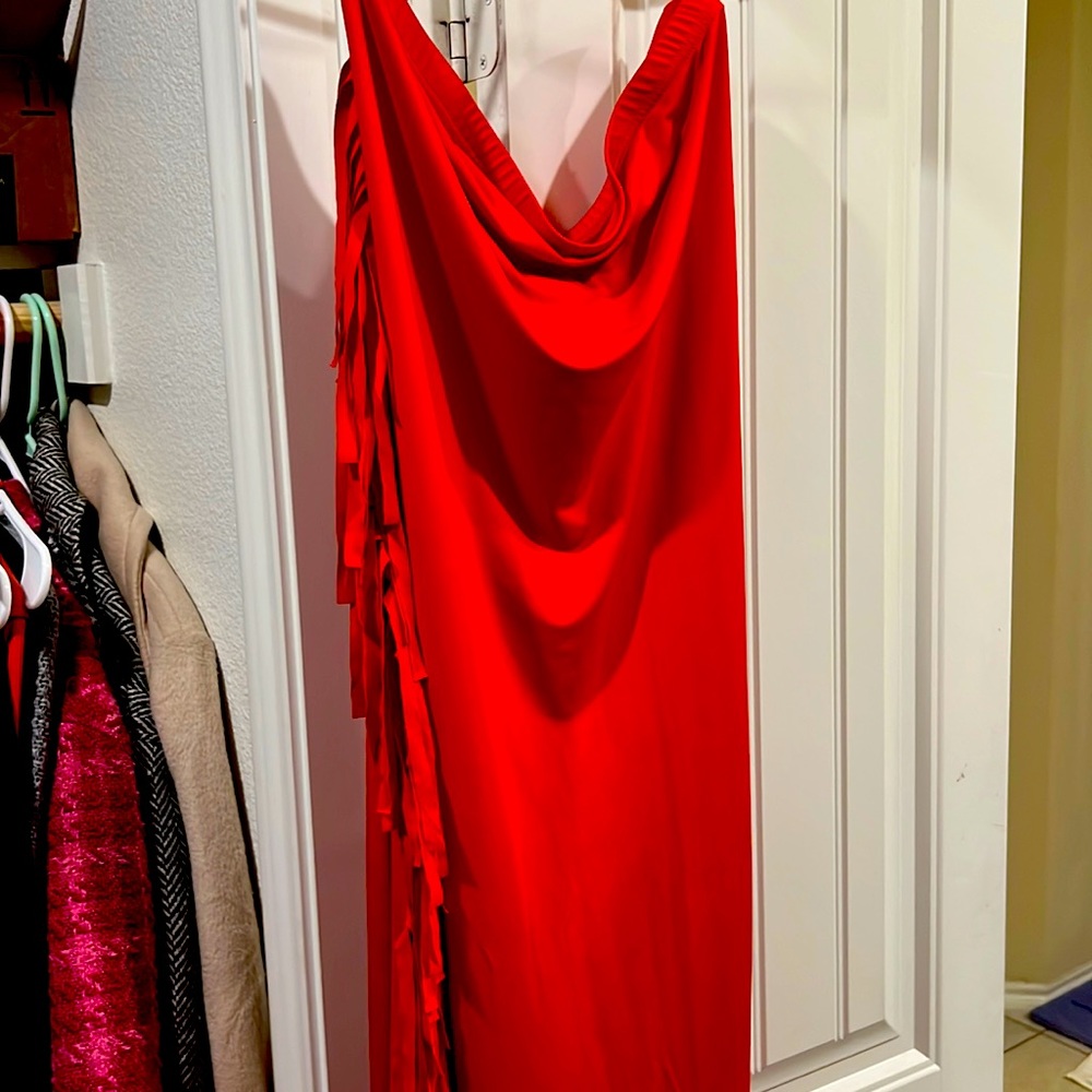 Red skirt/dress with fringe